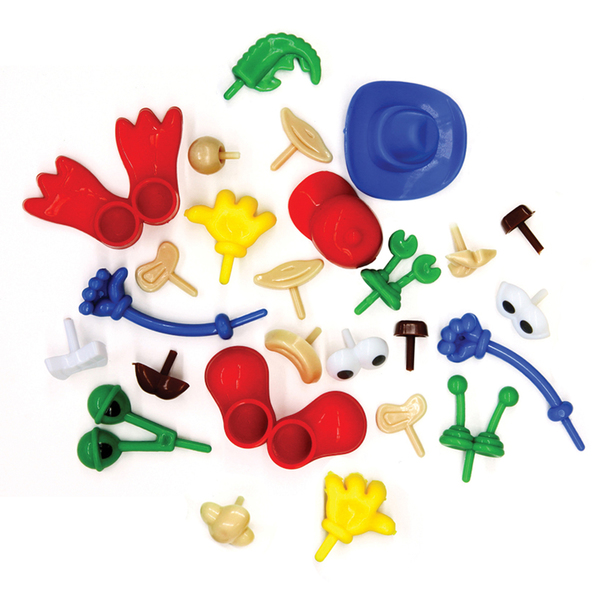 Creativity Street Modeling Dough and Clay Body Parts and Accessories, 26 Pieces, PK6 PAC9660